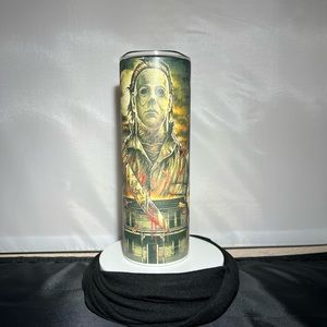 20oz Michael Meyers double walled Stainless Steel Tumbler.